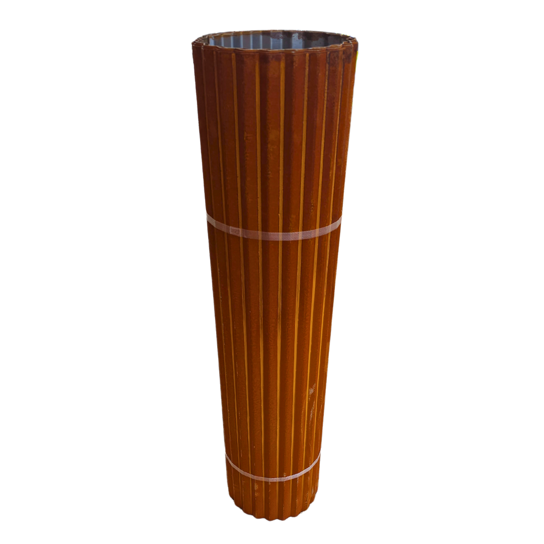 Rust metal wainscoting roll